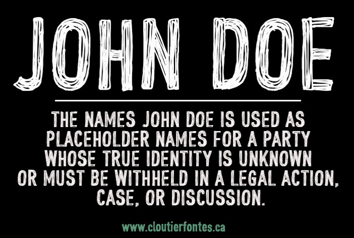 CF John Doe Font poster