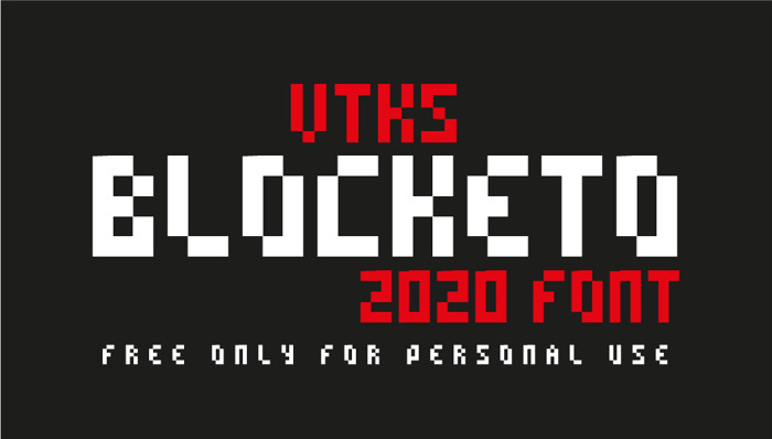vtks blocketo Font poster