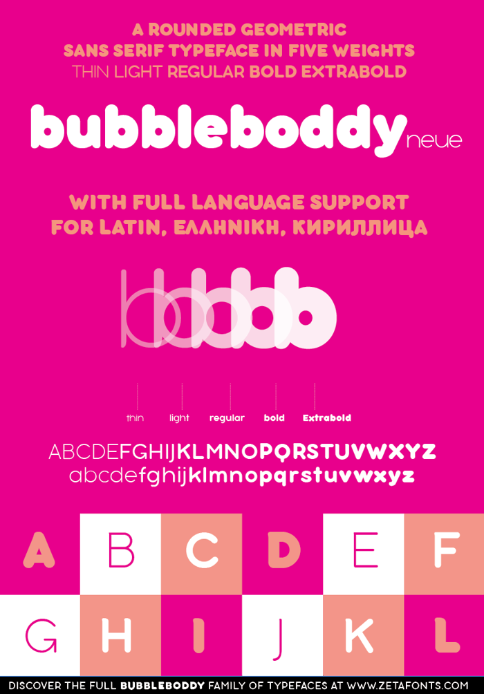 Bubbleboddy Neue Font poster