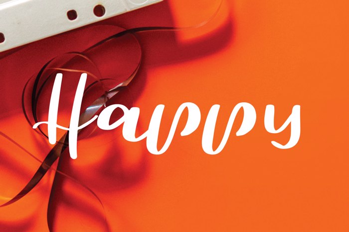 happy Font poster