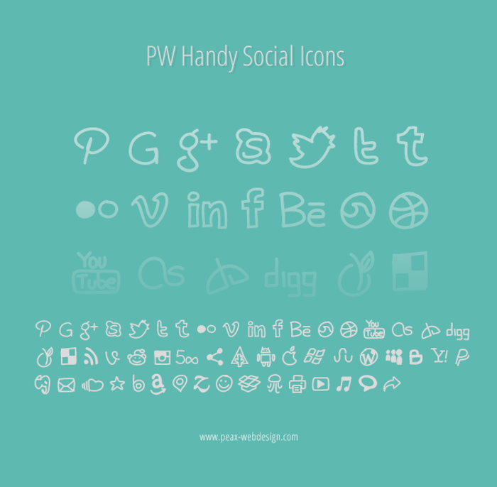 PWHandySocialIcons Font poster