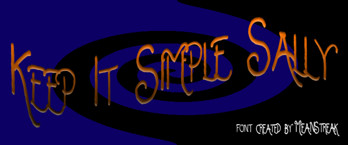 Keep It Simple Sally Font poster