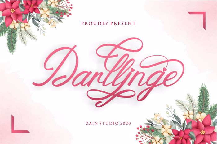 Darllinge Font poster