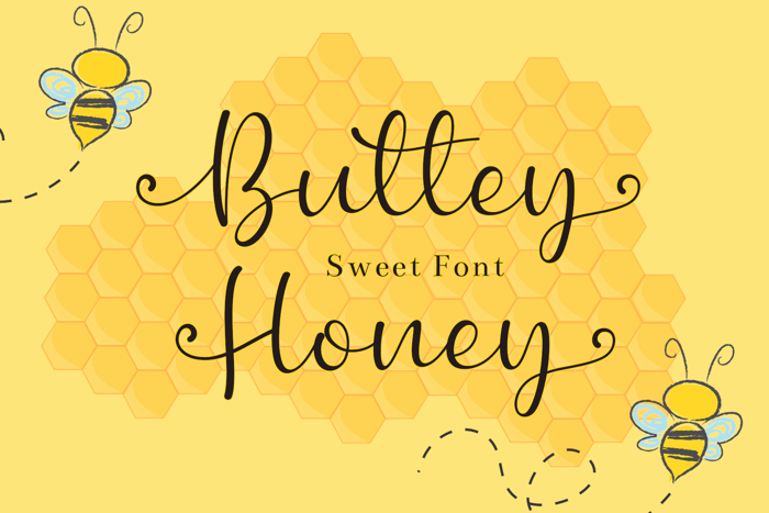 Buttey Honey Font poster