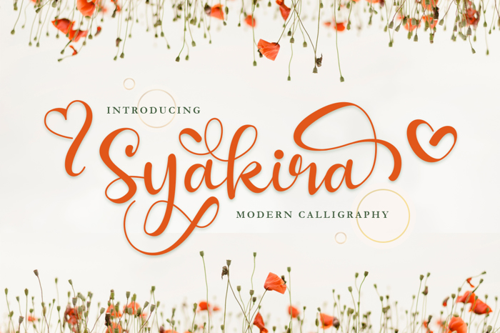 Syakira Font poster