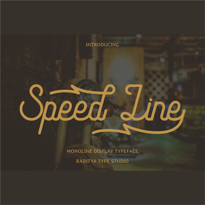 Speed Line Font poster