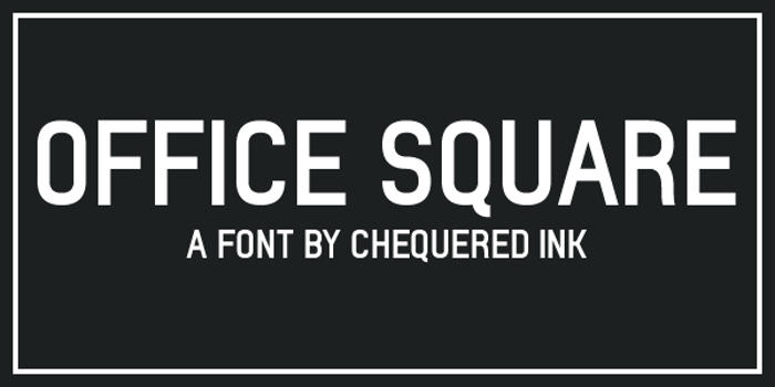Office Square Font poster