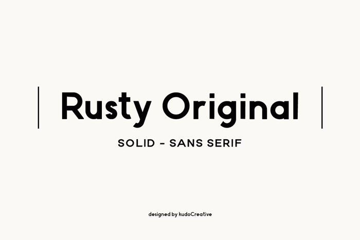 Rusty Font poster