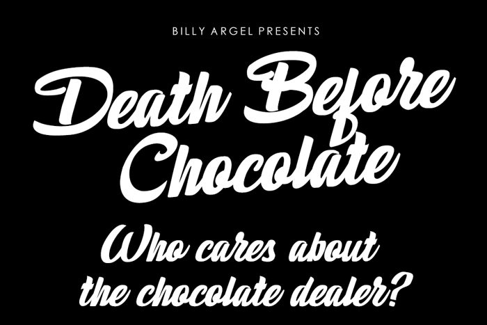 Death Before Chocolate Font poster