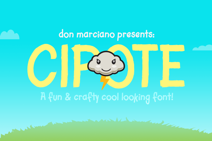 Cipote Font poster