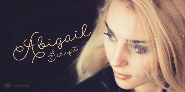 Abigail Script Font poster