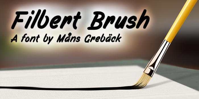 Filbert Brush Font poster