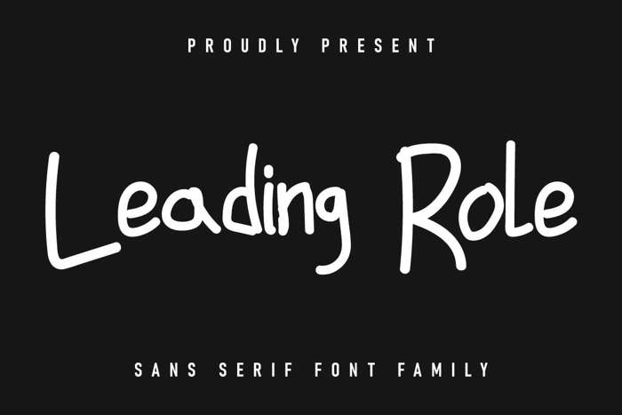 Leading Role Font poster