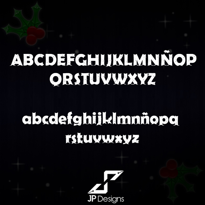 Firts Christmas II Font poster