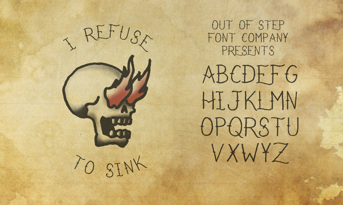 I Refuse To Sink Font poster