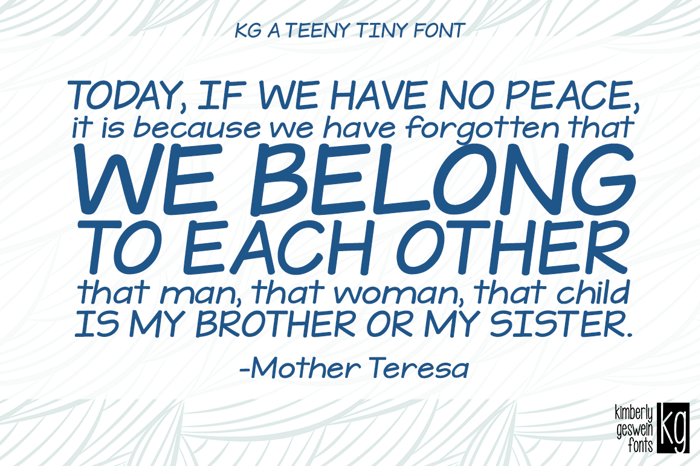 KG A Teeny Tiny Font poster