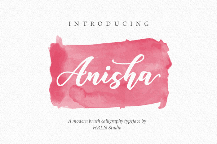 Anisha Free Font poster