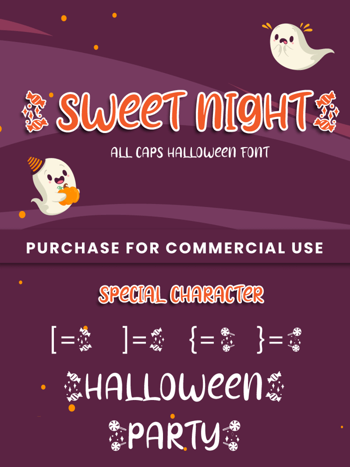 Sweet Night Font poster