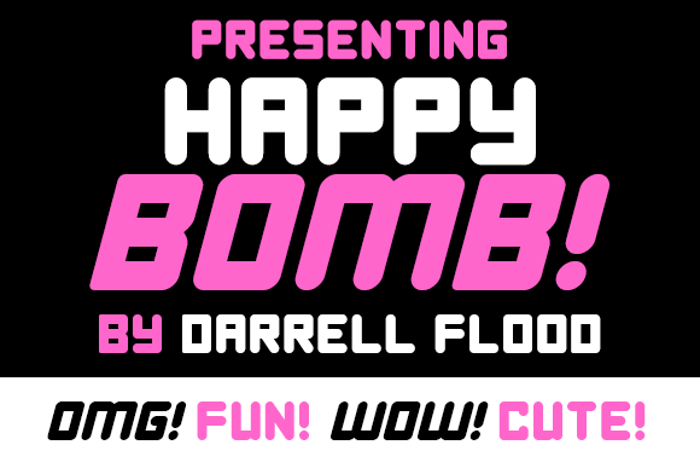 Happy Bomb Font poster
