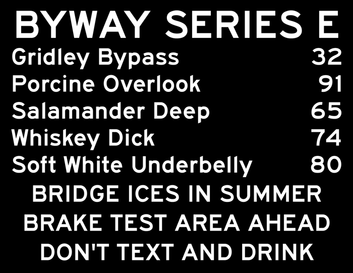 BywayE Font poster