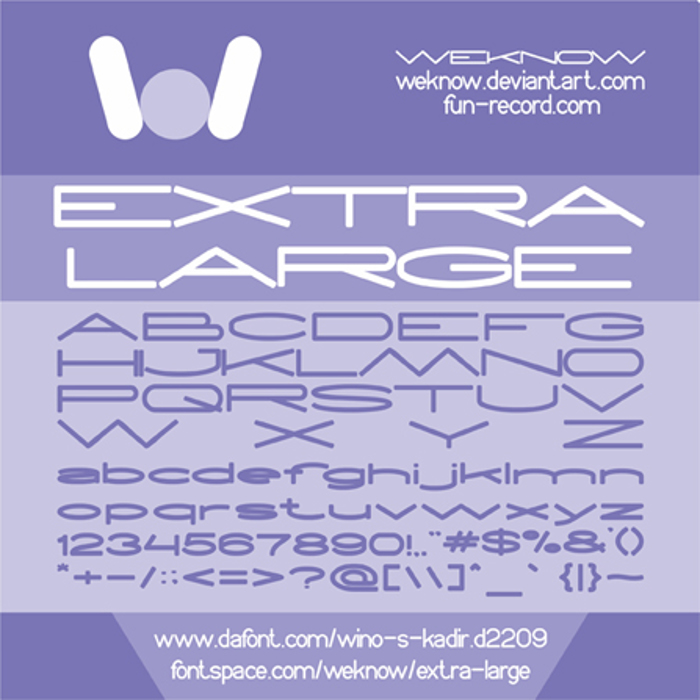EXTRA LARGE Font poster