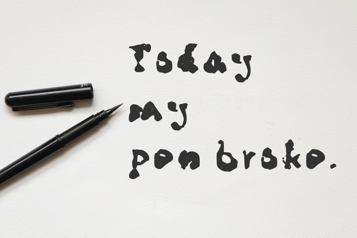 Busted Pen Font poster
