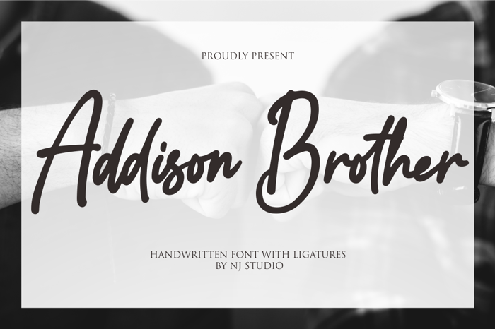 Addison Brother Font poster