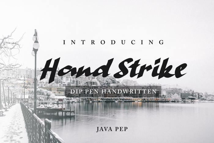 Hand Strike Font poster