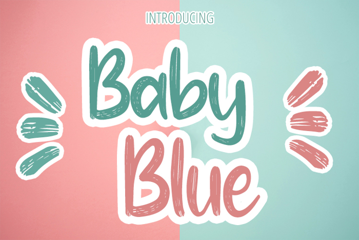 Baby Blue Font poster
