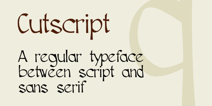 Cutscript Font poster