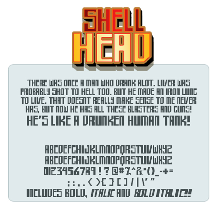 shellhead Font poster