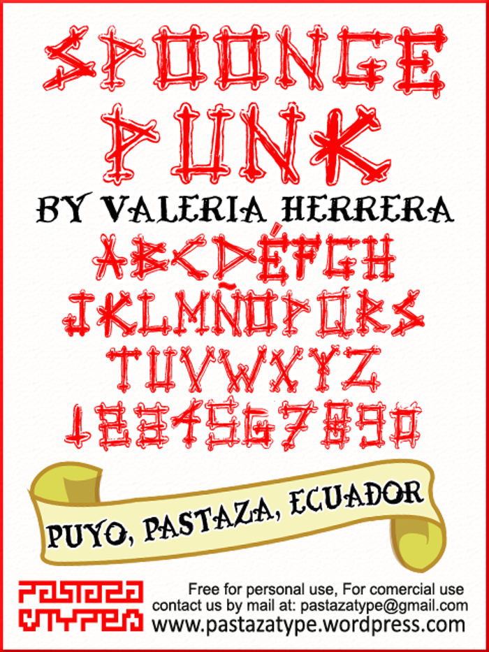 Spoonge Punk Font poster