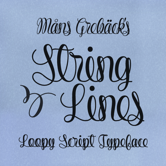 String Lines Font poster