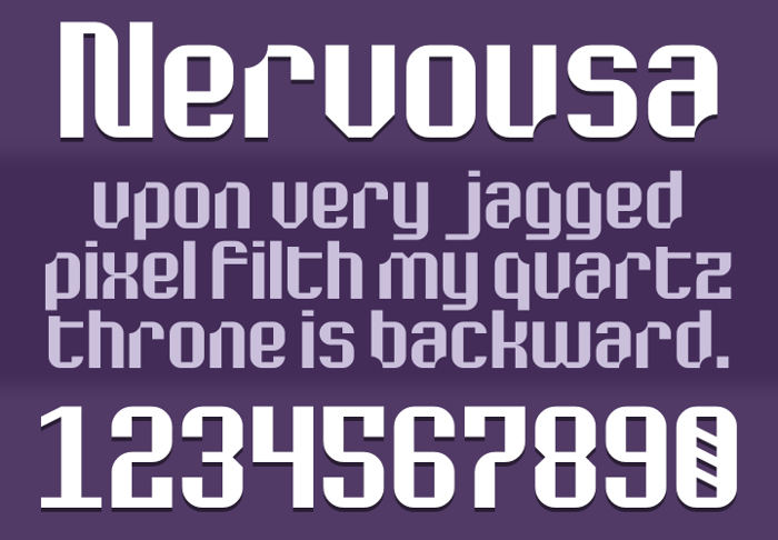 Nervousa Font poster