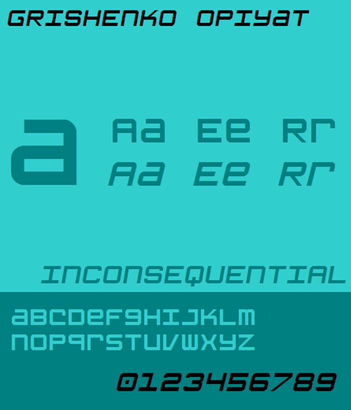 Grishenko Opiyat NBP Font