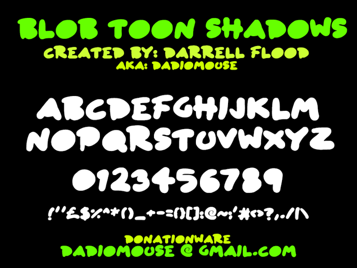 Blob Toon Shadows Font poster