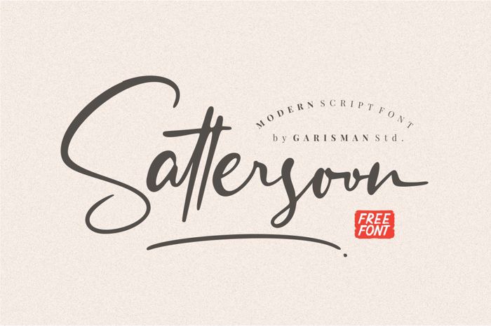 Sattersoon Font poster