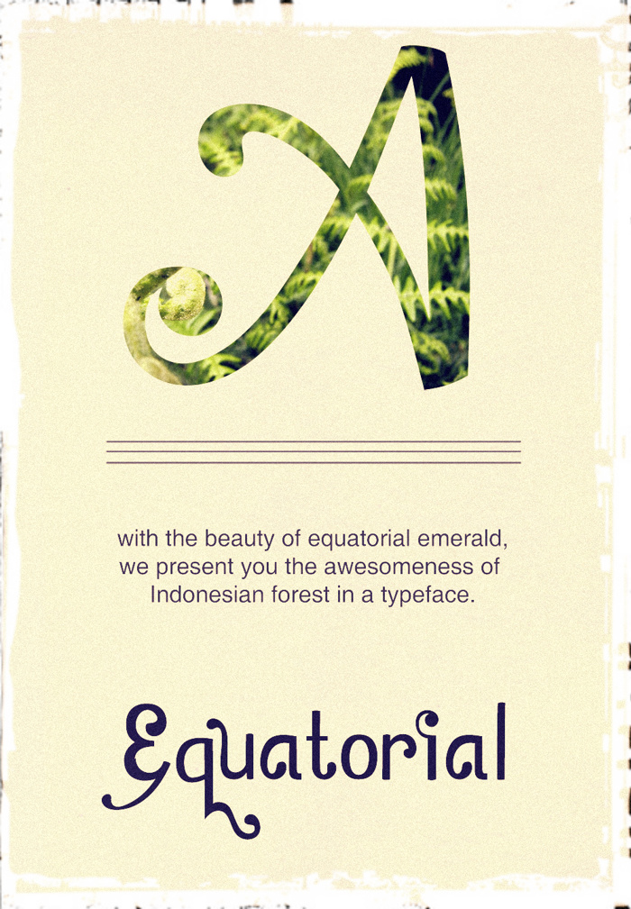 Zamrud & Khatulistiwa Font poster