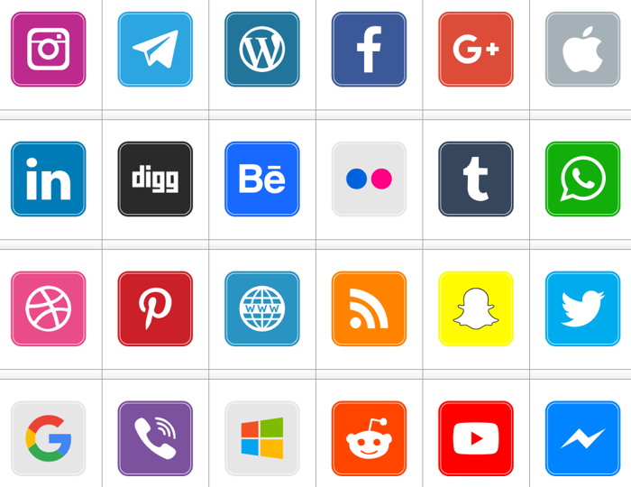 Icons Social Media 7 Font poster