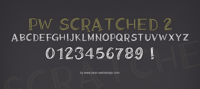 PW Scratched 2 Font poster