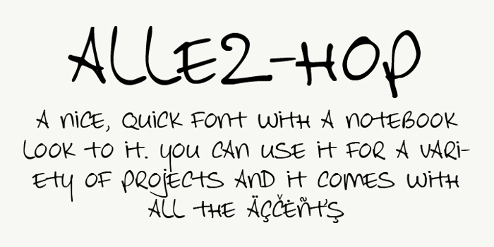 Allez Hop Font poster