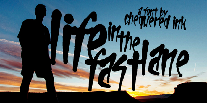 Life In The Fast Lane Font poster
