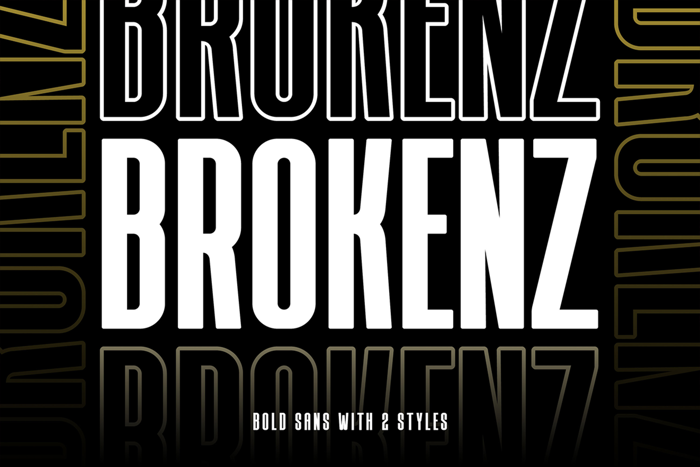 BROKENZ Font poster