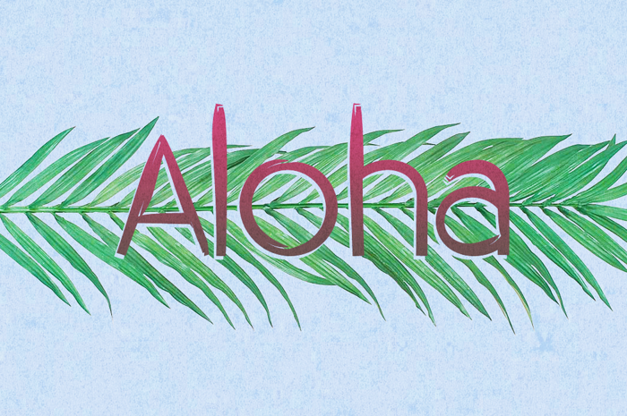 Aloha Font poster