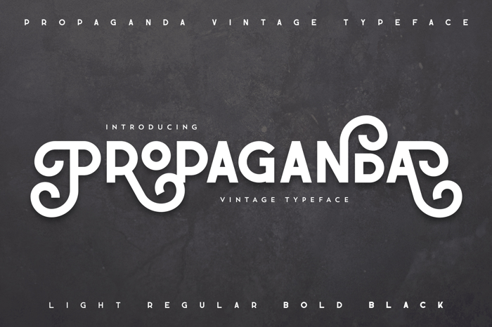 Propaganda Font poster