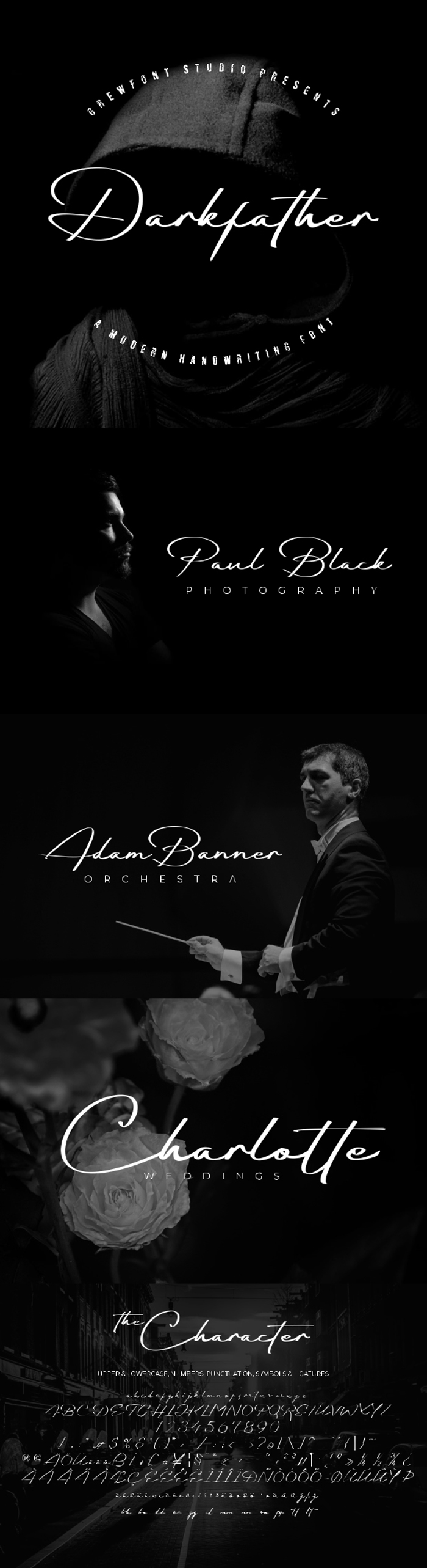 Darkfather Font poster