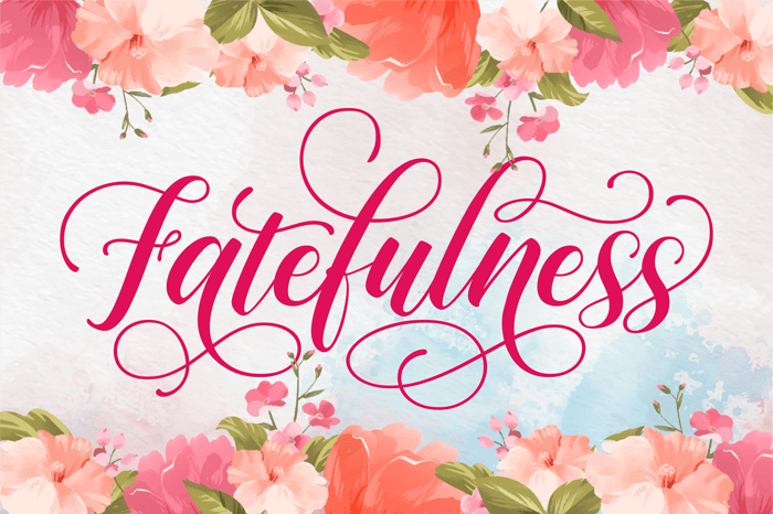 Fatefulness Font poster