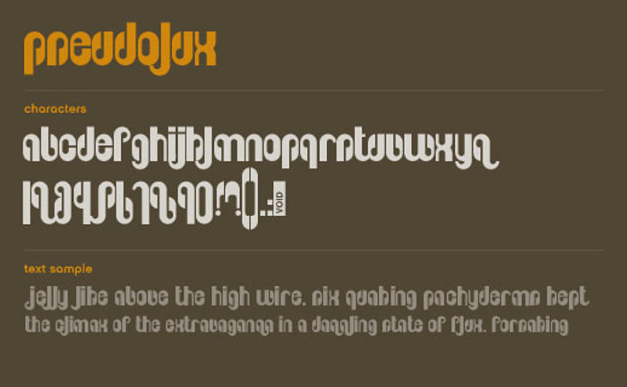 Pseudolux Font poster