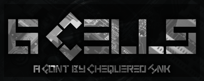 6 Cells Font poster