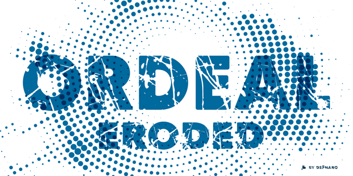 Ordeal Eroded Font poster